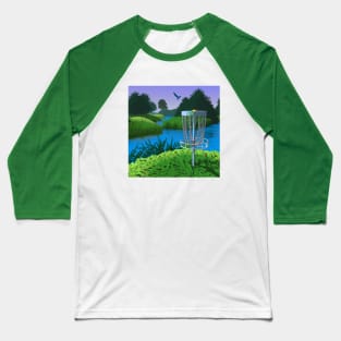 Disc Golf Amongst the Wetlands Baseball T-Shirt